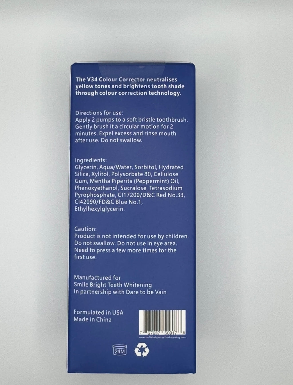 Smile Bright V34 Colour Corrector – Instant Tooth Brightening Treatment