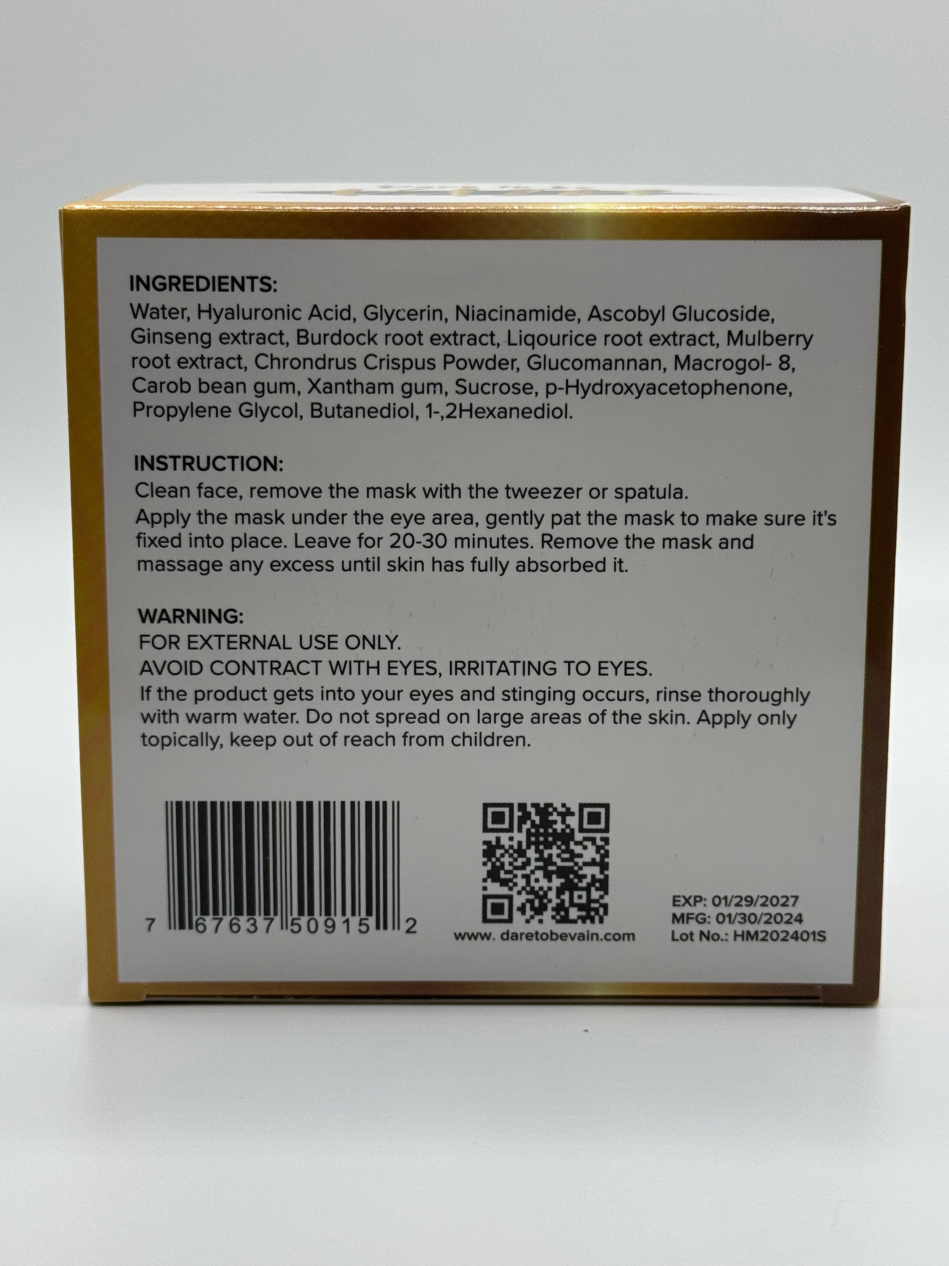 24K Gold Crystal Collagen Eye Mask